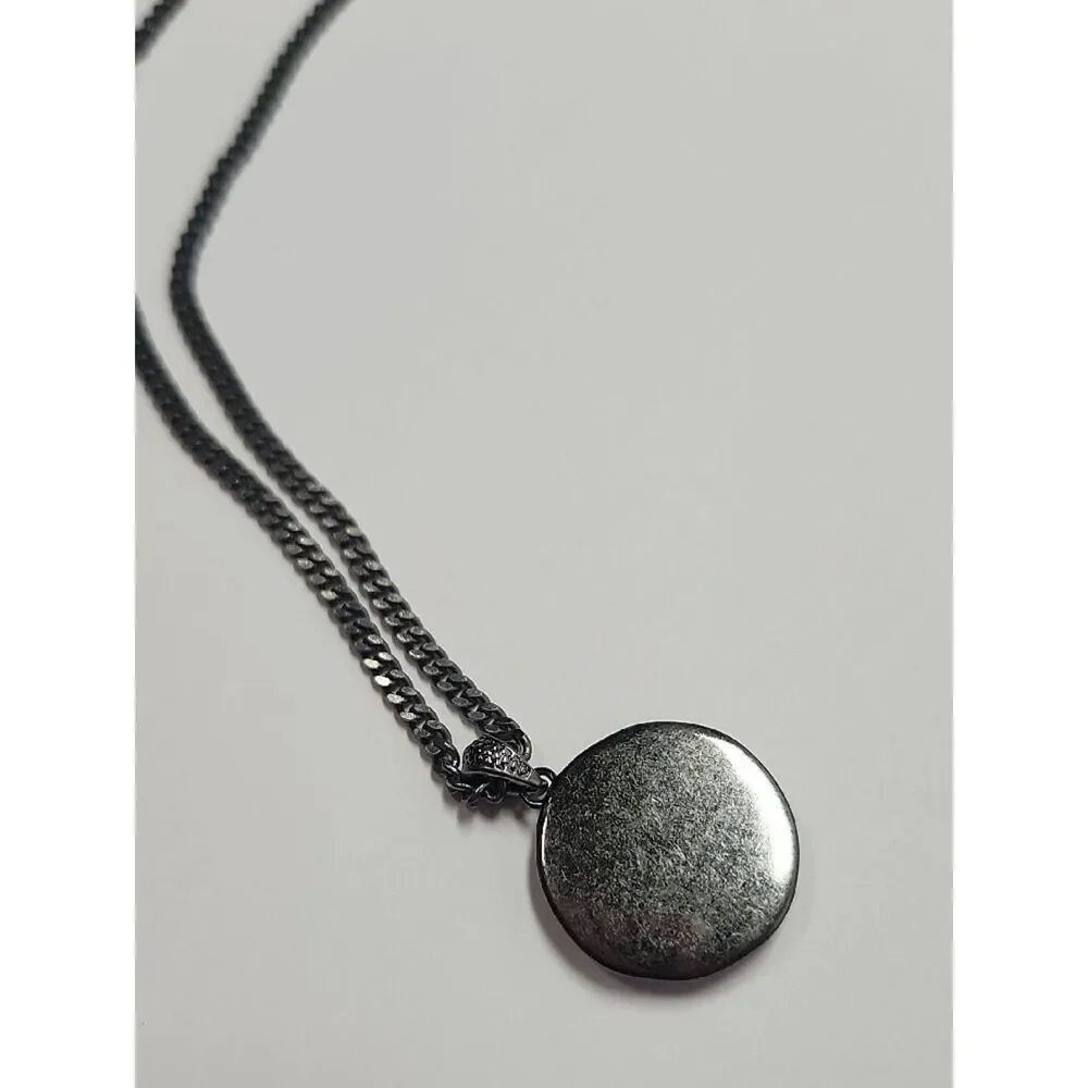 Mens Brass Necklace Gunmetal Gray Year Of The Snake 18